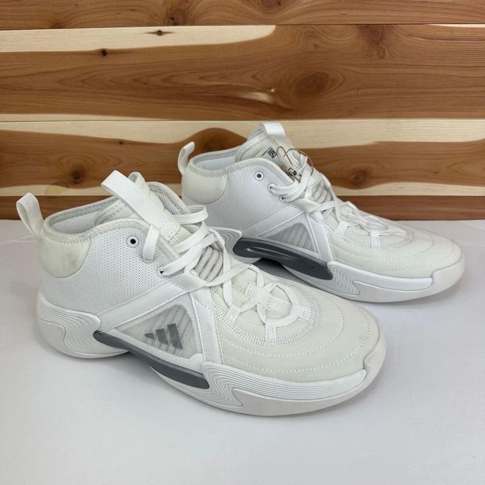 Adidas‎ Women's Exhibit Select Mid Basketball Shoes White Marble Size 9.5